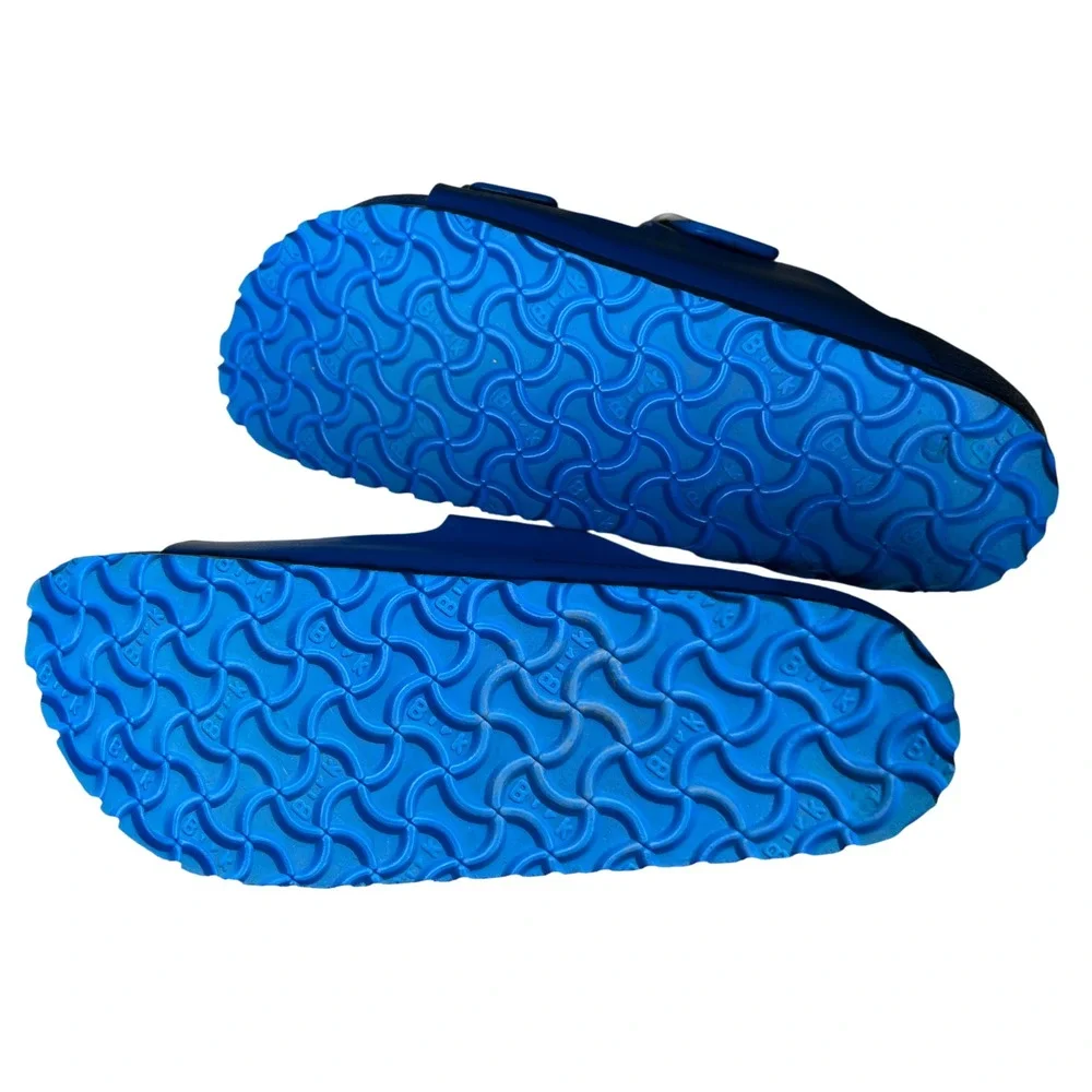 Birkenstock EVA Blue Rubber Arizona Slides Sandals Size EU 41 US L10 M8 Narrow